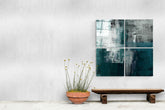 Green Quadro Glass Wall Art.